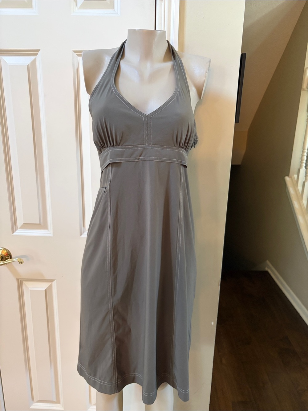 Athleta military green  Halter Active Dress, 10